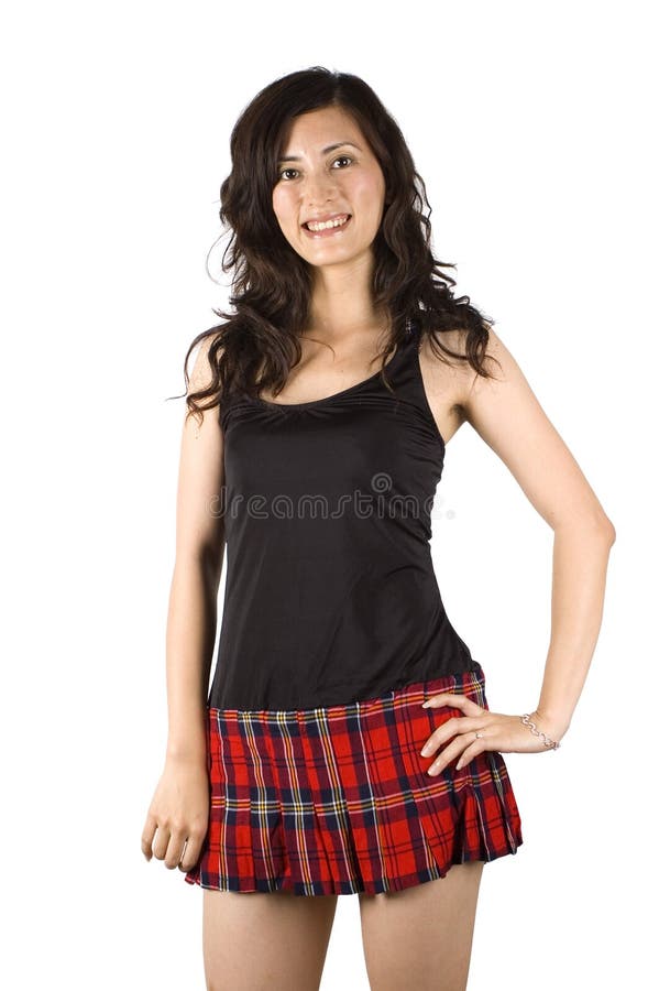 Asian girl in short skirt