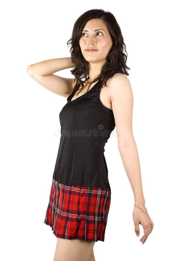 Asian girl in short skirt