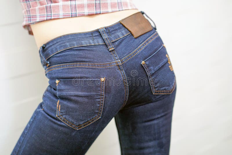 Girl in Jeans. Female Bottom in Tight Jeans Stock Image Image of female, jean: 151612895