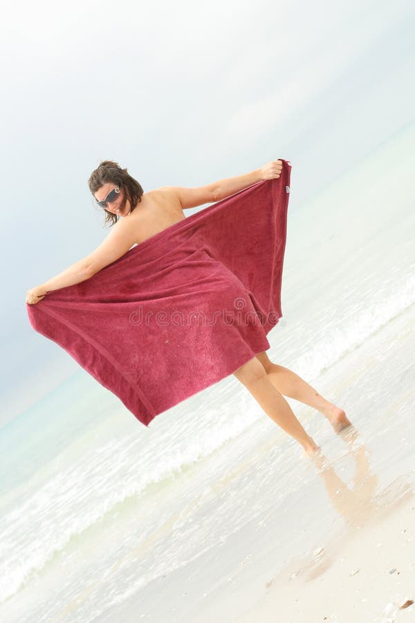 brunette beauty at the beach