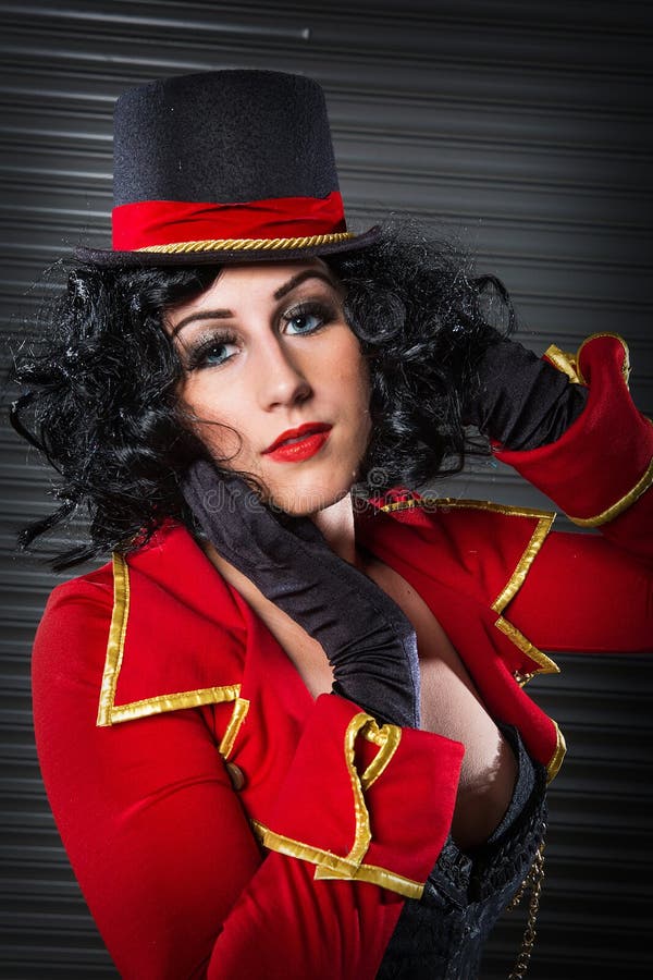 Circus ringmaster woman stock image. Image of attractive 61825461