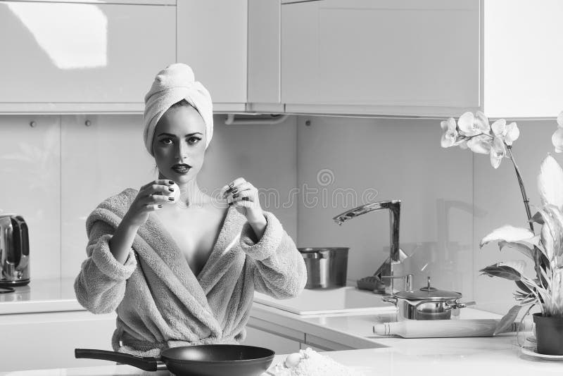 Cooking woman stock image photo