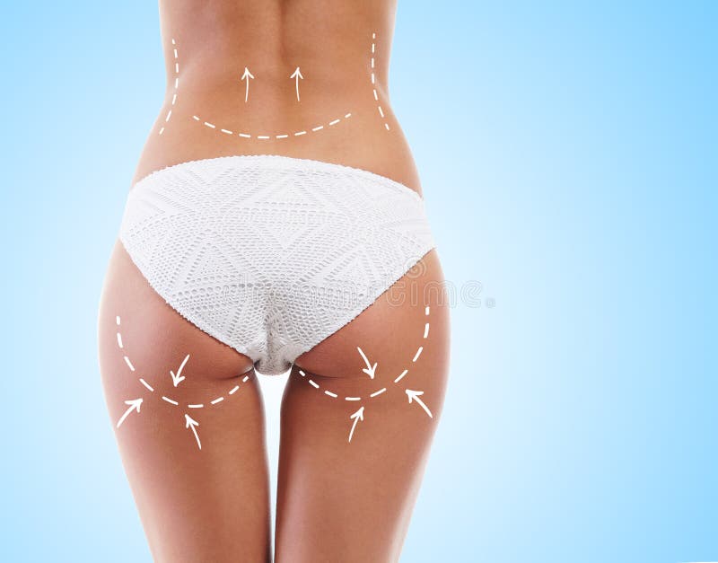 Sexy en geschikt lichaam met pijlen van een jonge vrouw stock fotografie Sexy en geschikt lichaam met pijlen van een jonge vrouw stock fotografie