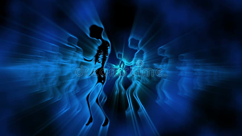 Female Skeletons VJ dancing background 3