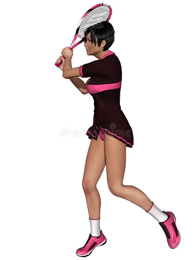 Female Tennis Player Stock Illustration Illustration Of Beauty 41376659