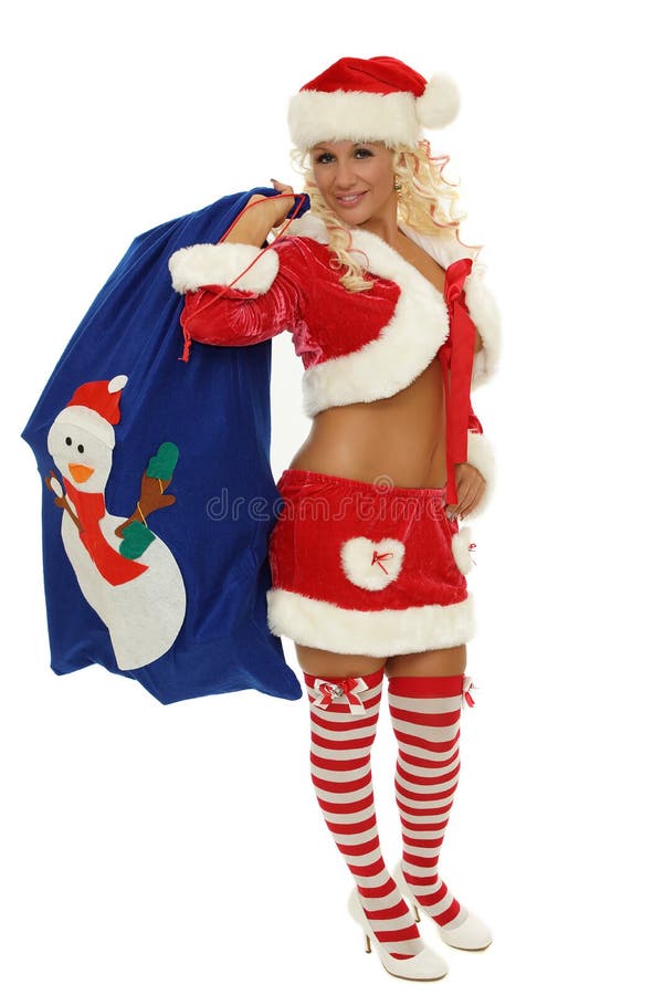 Sexy Frau Weihnachtsmann stockfotografie Sexy Frau Weihnachtsmann stockfotografie