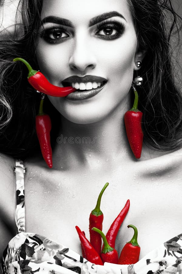 And hot woman stock photo. Image of healthy, girl, flavor - 127981878