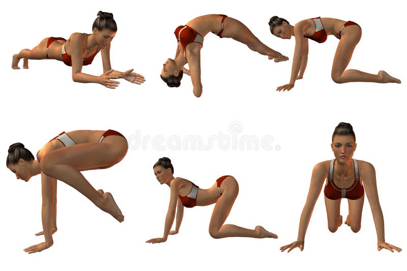 Joga Poses stock illustration. Illustration of shape, graphics - 4356633