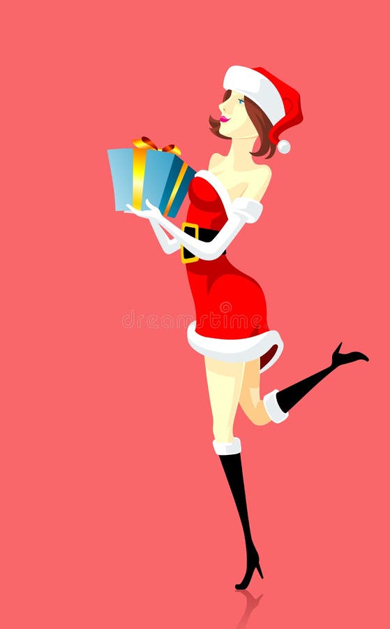 Lady Santa Stock Vector Illustration Of Cute Woman 71580802