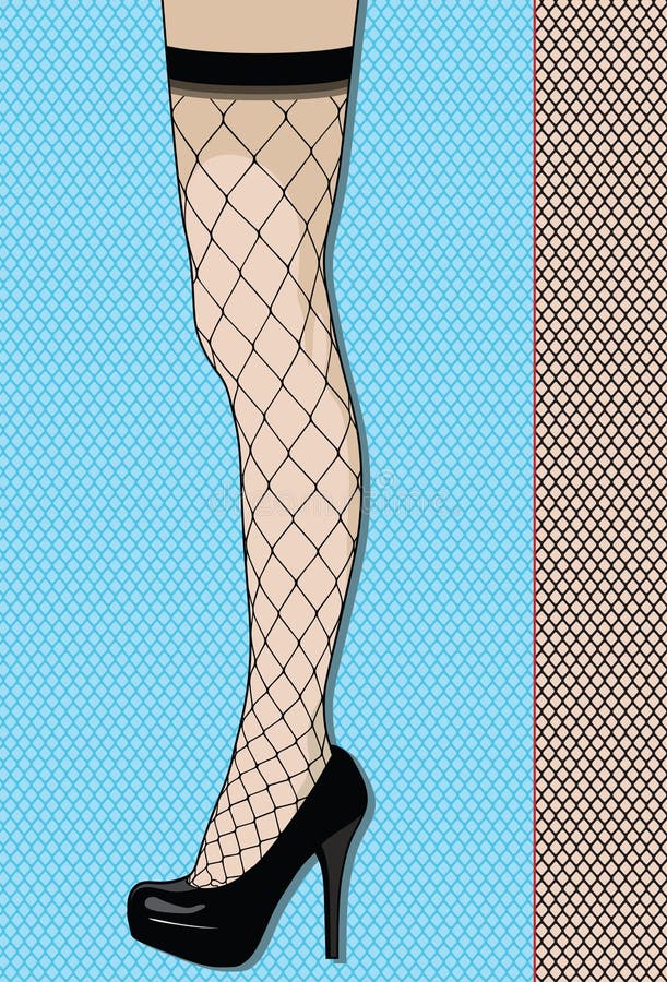 Download Leg in Fishnets stock vector. Illustration of stockings ...