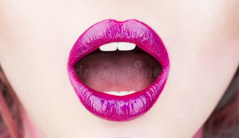 Lips Lip Care And Beauty Sensual Open Mouth Beauty Sensual Lips Lipstick Or Lipgloss Stock