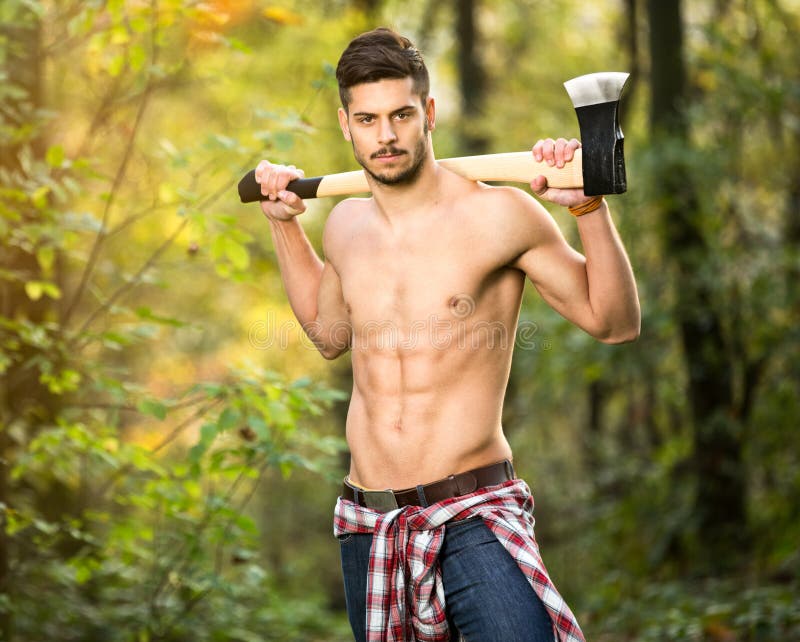 Fitness lumberjack stock image. Image of fitness, green 40834053