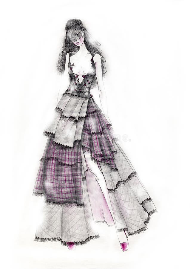 Gipsy Style Fashion Illustration Stock Illustration - Illustration of ...