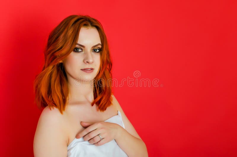 nude woman on red background. Cosmetology. Care. Women health. Sexuality stock photography nude woman on red background. Cosmetology. Care. Women health. Sexuality stock photography