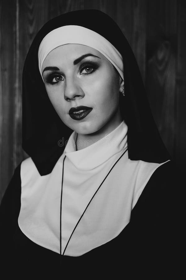 Young Sexy Caucasian Nun Reading Bible Stock Photos - Free & Royalty ...