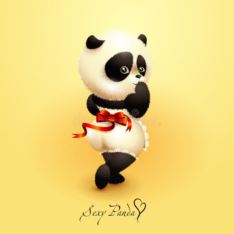  Panda  stock illustration Illustration of white apron 