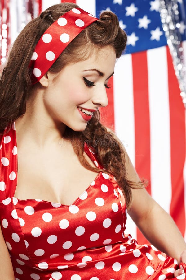 Patriotic American Girl stock image. Image of fourth - 12145037