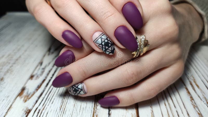 Pink Manicure on Long Beautiful Nails Stock Photo - Image of background,  glamour: 163905504