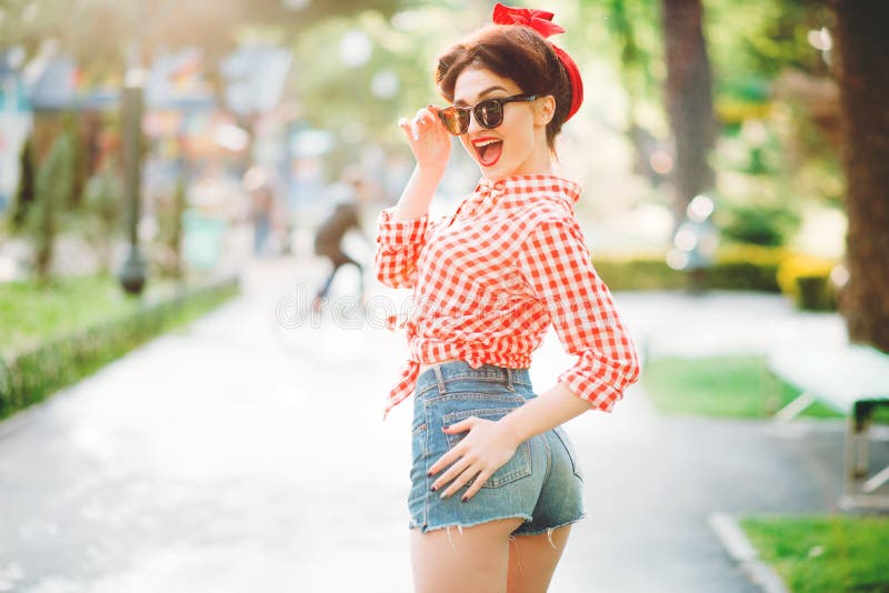pinup girl outdoors, retro american fashion royalty free stock photo pinup girl outdoors, retro american fashion royalty free stock photo