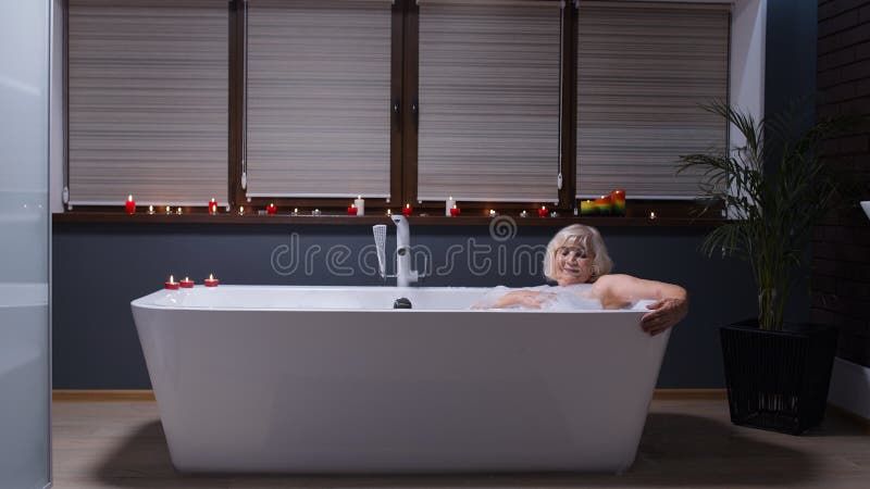 Granny takes a shower