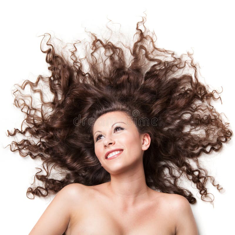 smiling woman with perfect hair