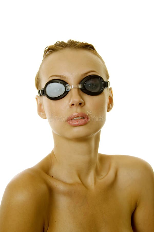 Woman in goggles stock photo. Image of background, goggles 5560112