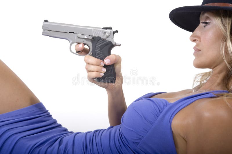 woman with a gun