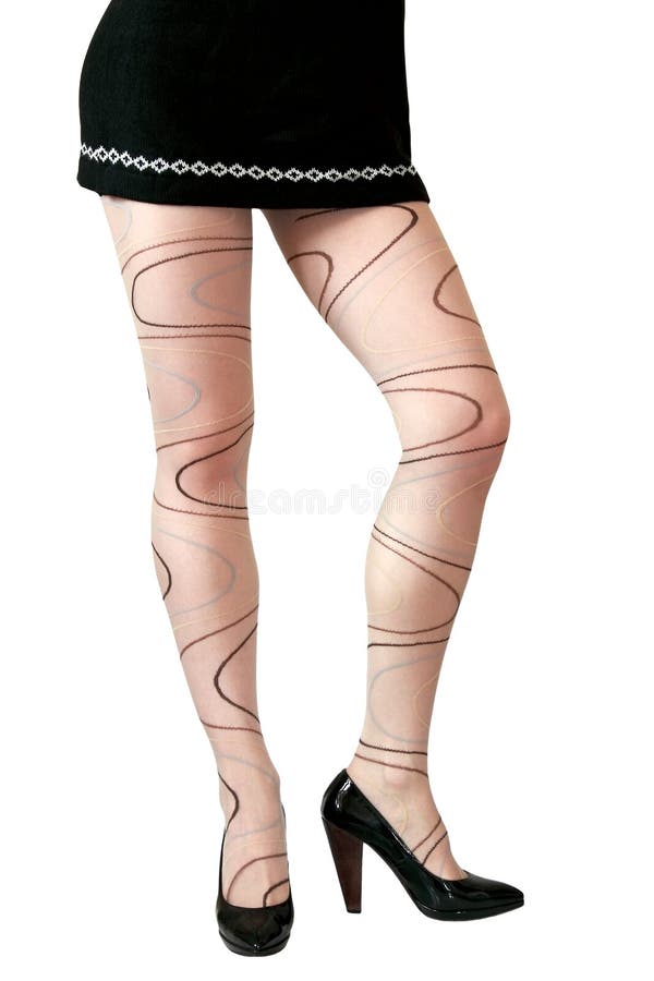 Woman legs in modern style pantyhose