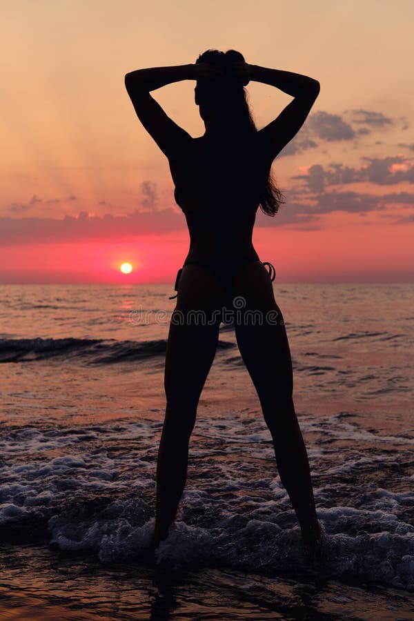 595 Silhouette Sexy Woman Bright Stock Photos pic