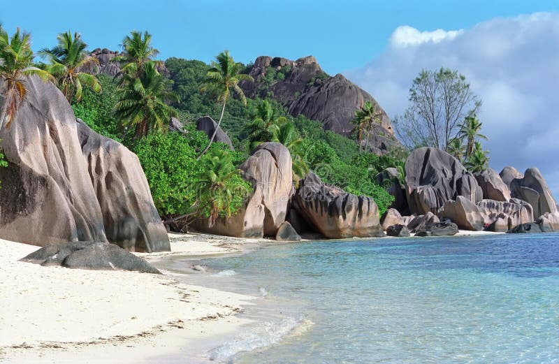 Amazing Seychelles stock image. Image of beach, blue - 30086475