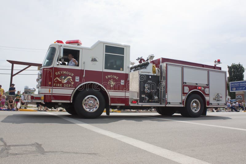 Seymour Fire Department Engine One Truck Passing View Editorial Photo Image of annual, blue