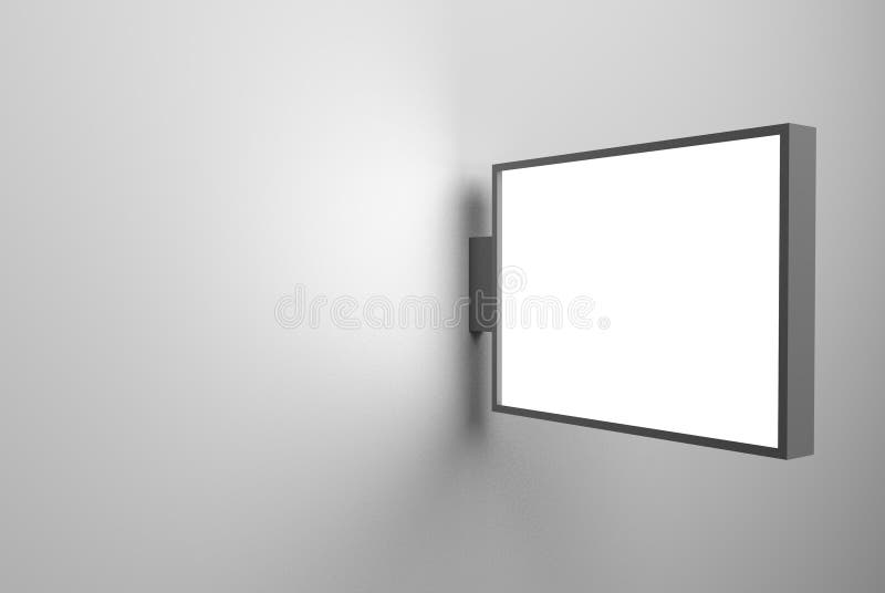 Señal de la tienda en blanco, ilustración de representación en 3d. Mochila de la caja ligera vacÃa ilustración del vector Señal de la tienda en blanco, ilustración de representación en 3d. Mochila de la caja ligera vacÃa ilustración del vector