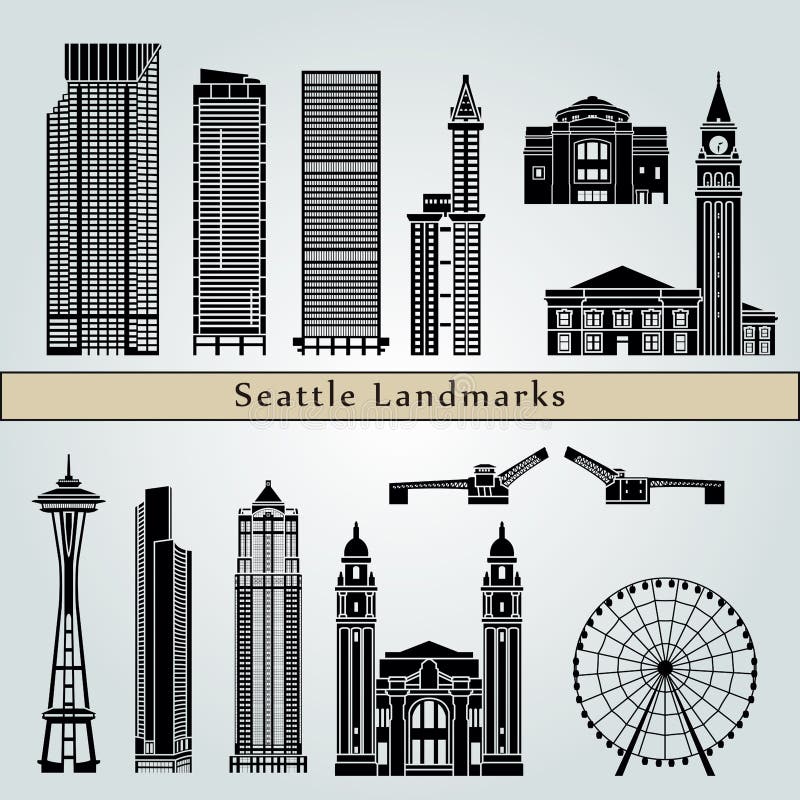 Señales de Seattle ilustración del vector Señales de Seattle ilustración del vector