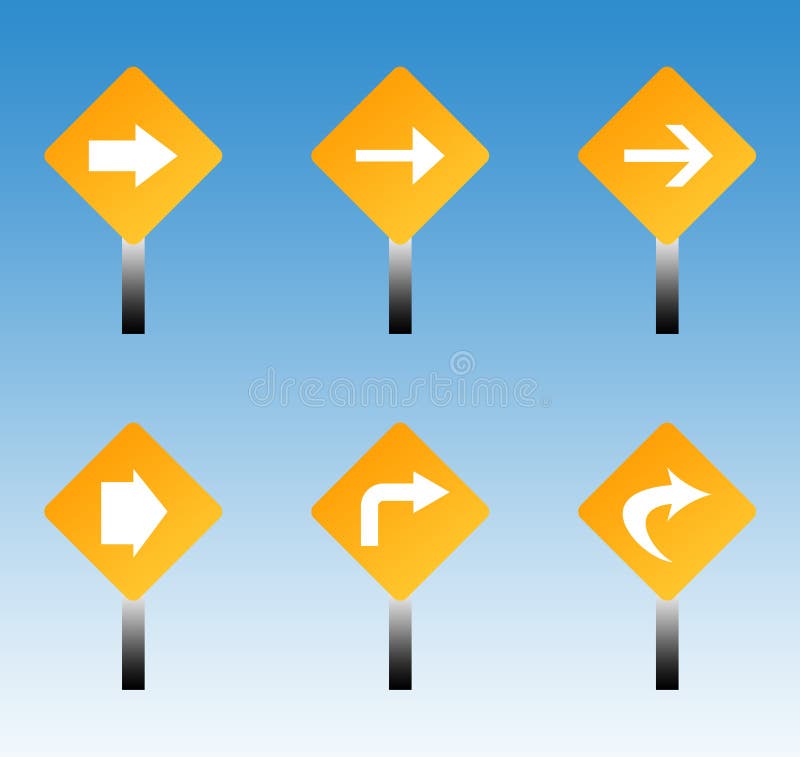 Señales de tráfico de camino ilustración del vector Señales de tráfico de camino ilustración del vector