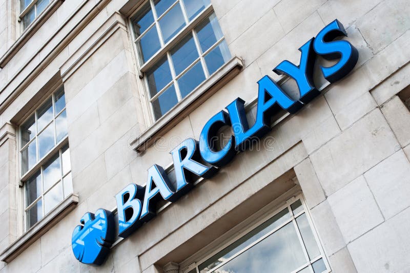 Señalización de la batería de Barclays fotos de archivo libres de regalías Señalización de la batería de Barclays fotos de archivo libres de regalías