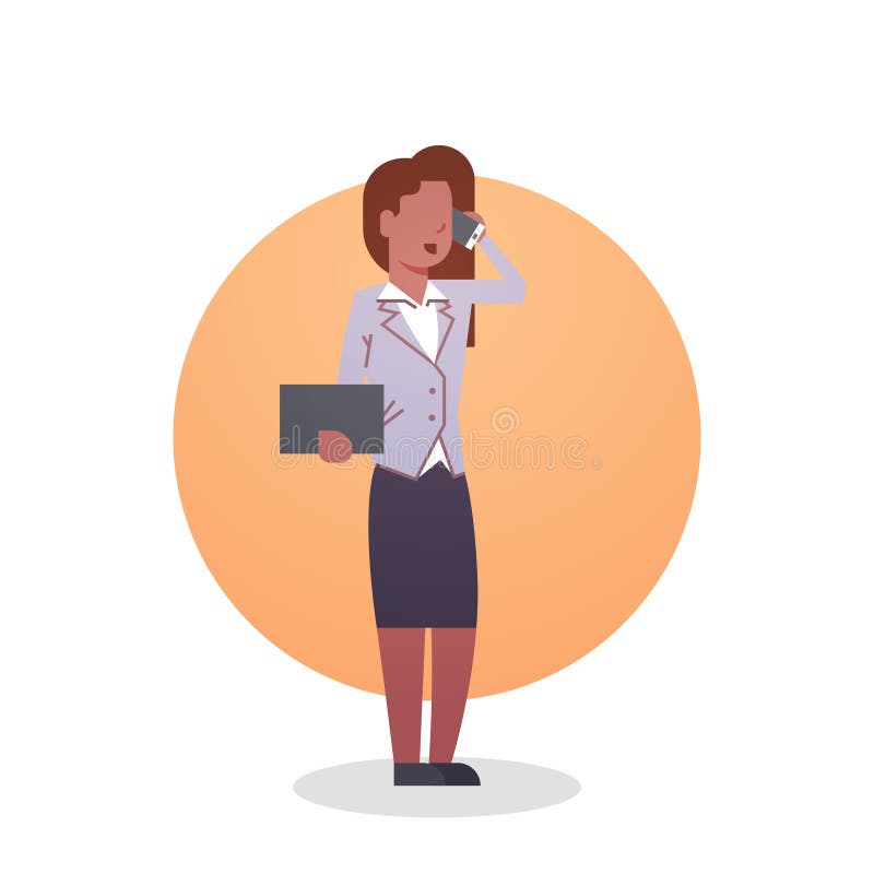Señora afroamericana secretaria Occupation del icono de la mujer de negocios ilustración del vector Señora afroamericana secretaria Occupation del icono de la mujer de negocios ilustración del vector