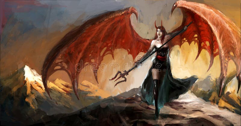 Señora del diablo ilustración del vector Señora del diablo ilustración del vector