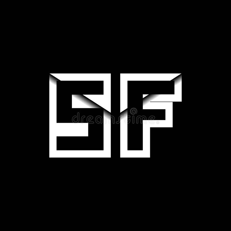 SF Monogram Envelope Shape Style stock illustration