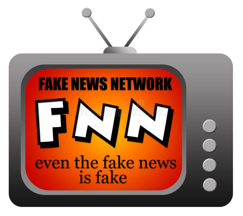 Television network broadcasting fake news. Television network broadcasting fake news