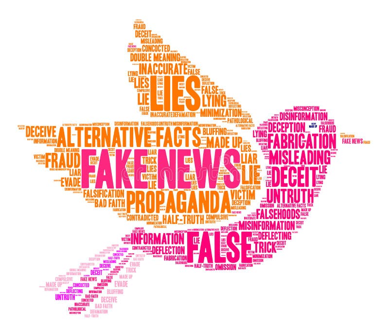 Fake News word cloud on a white background. Fake News word cloud on a white background.