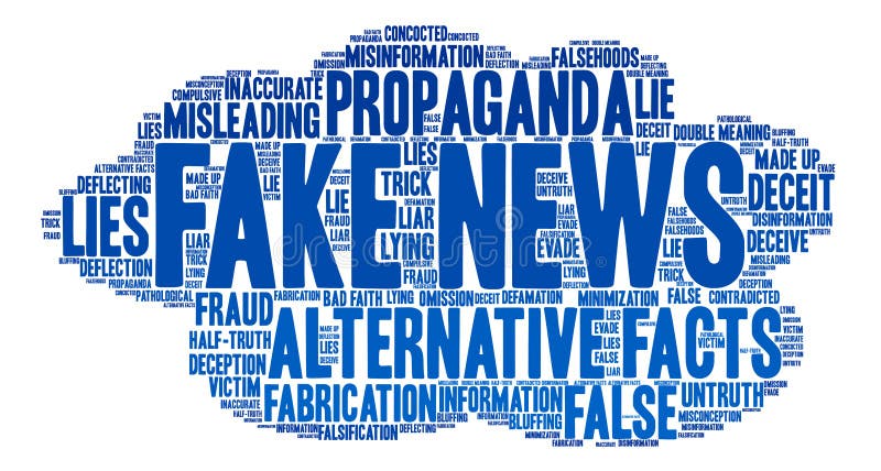 Fake News word cloud on a white background. Fake News word cloud on a white background.