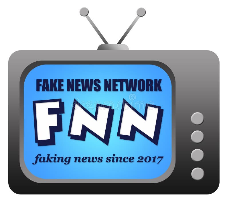 Fake news network on television. Fake news network on television