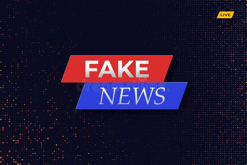 Fake news live splash screen illustration with dotted background. Fake news live splash screen illustration with dotted background