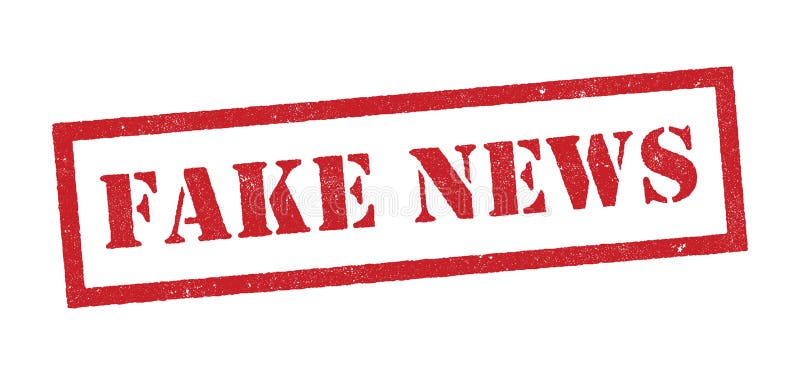 Vector illustration of `Fake news` red stamp. Vector illustration of `Fake news` red stamp