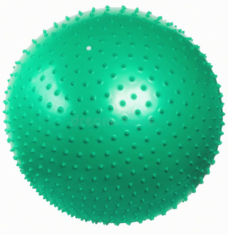 Sfera adatta di massaggio verde. immagini stock libere da diritti Sfera adatta di massaggio verde. immagini stock libere da diritti
