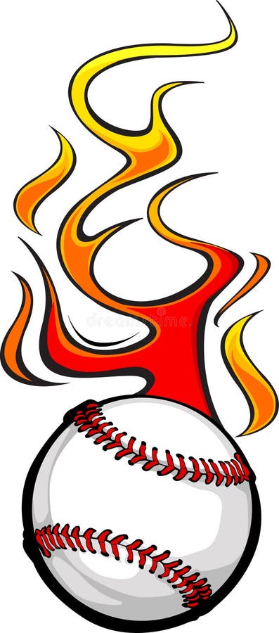 Sfera ardente di baseball illustrazione di stock Sfera ardente di baseball illustrazione di stock