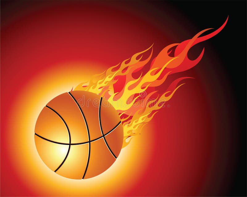 Pallacanestro infuocata illustrazione di stock
