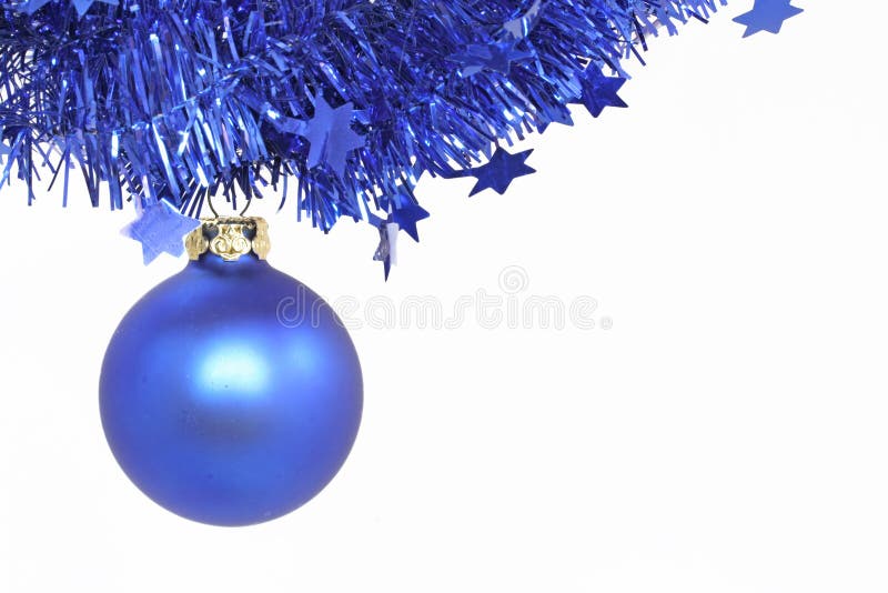 Sfera blu di natale fotografie stock libere da diritti Sfera blu di natale fotografie stock libere da diritti