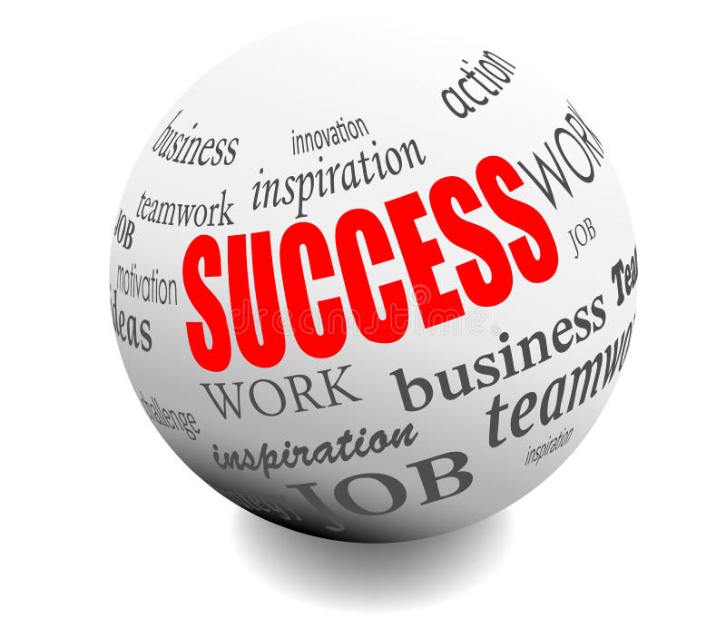 Sfera della palla di motivazione di successo di affari royalty illustrazione gratis Sfera della palla di motivazione di successo di affari royalty illustrazione gratis