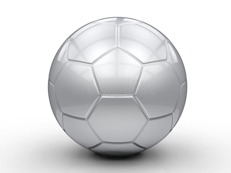 Sfera di calcio d'argento fotografie stock libere da diritti Sfera di calcio d'argento fotografie stock libere da diritti